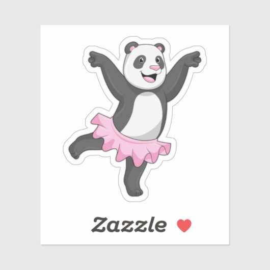 Panda als Ballerina in Ballet Sticker (Vel)