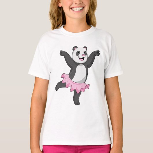 Panda als Ballerina in Ballet T-shirt (Voorkant)