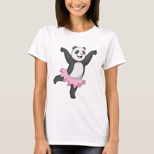 Panda als Ballerina in Ballet T-shirt (Voorkant)