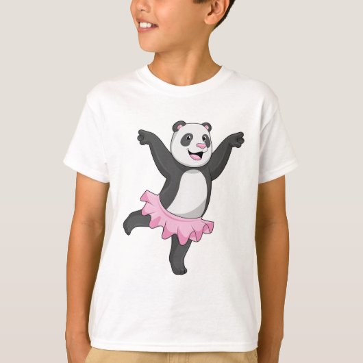 Panda als Ballerina in Ballet T-shirt (Voorkant)