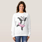 Panda als Ballerina in Ballet Trui (Voorkant volledig)