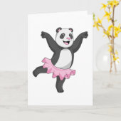 Panda als ballerina in het ballet kaart (Gele Bloem)