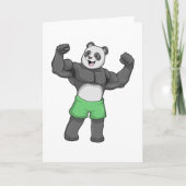 Panda als Bodybuilder in Bodybuilding Kaart (Voorkant)