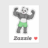 Panda als Bodybuilder in Bodybuilding Sticker (Vel)