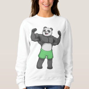 Panda als Bodybuilder in Bodybuilding Trui