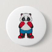 Panda als Boxer met Boxing-handschoenen Ronde Button 7,6 Cm (Voorkant)