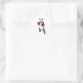 Panda als Boxer met Boxing-handschoenen Ronde Sticker (Tas)