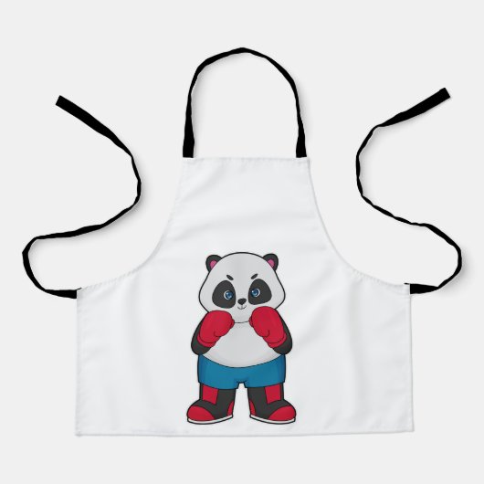 Panda als Boxer met Boxing-handschoenen Schort (Voorkant)