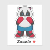 Panda als Boxer met Boxing-handschoenen Sticker (Vel)