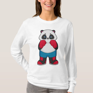 Panda als Boxer met Boxing-handschoenen T-shirt