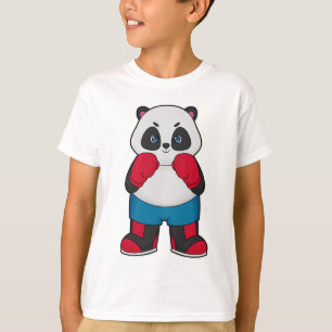 Panda als Boxer met Boxing-handschoenen T-shirt