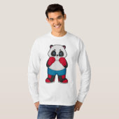 Panda als Boxer met Boxing-handschoenen T-shirt (Voorkant volledig)