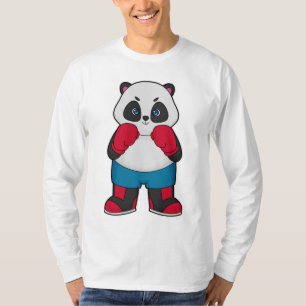 Panda als Boxer met Boxing-handschoenen T-shirt