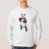 Panda als Boxer met Boxing-handschoenen T-shirt (Voorkant)