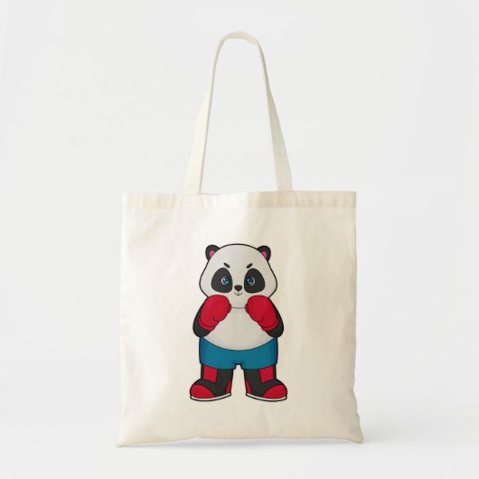Panda als Boxer met Boxing-handschoenen Tote Bag (Voorkant)