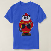 Panda als brandweerman met slang t-shirt (Design voorkant)