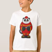 Panda als brandweerman met slang t-shirt (Voorkant)