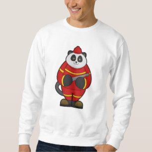 Panda als brandweerman met slang trui