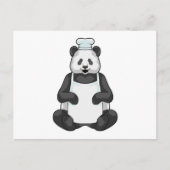 Panda als Chef met pet koken Briefkaart (Voorkant)