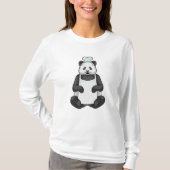 Panda als Chef met pet koken T-shirt (Voorkant)