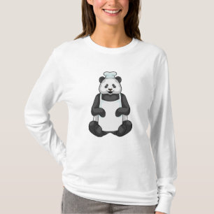 Panda als Chef met pet koken T-shirt