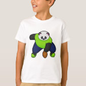 Panda als Football speler met Football T-shirt (Voorkant)