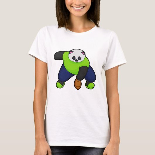 Panda als Football speler met Football T-shirt (Voorkant)