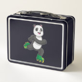 Panda als gealigneerde skater met Roller-schaatsen (Achterkant)