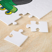 Panda als gealigneerde skater met Roller-schaatsen Legpuzzel (Zijkant)