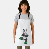 Panda als gealigneerde skater met Roller-schaatsen Schort (Insitu)