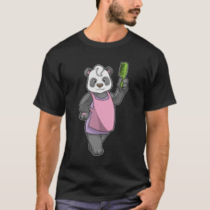 Panda als Hairdresser met Comb T-shirt