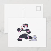 Panda als hardloper tijdens hardlopen briefkaart (Voorkant / Achterkant)