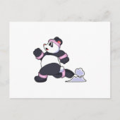 Panda als hardloper tijdens hardlopen briefkaart (Voorkant)