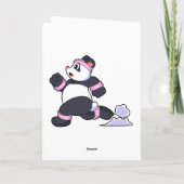 Panda als hardloper tijdens het hardlopen kaart (Achterkant)