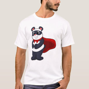 Panda als Hero met Masker & Cape T-shirt