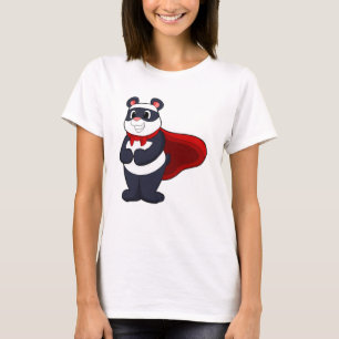 Panda als Hero met Masker & Cape T-shirt