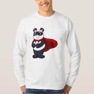 Panda als Hero met Masker & Cape T-shirt
