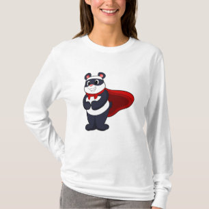 Panda als Hero met Masker & Cape T-shirt