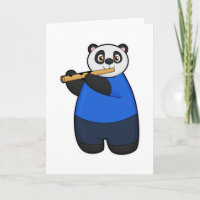 Panda als muzikant met flute