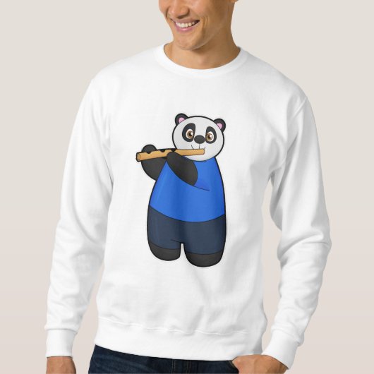 Panda als muzikant met flute trui (Voorkant)
