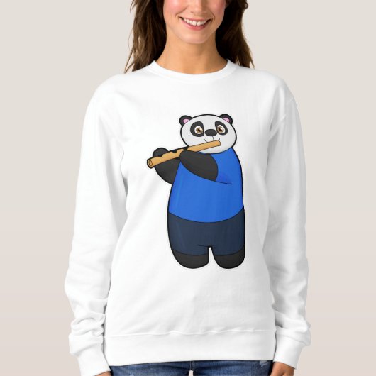Panda als muzikant met flute trui (Voorkant)
