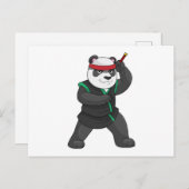 Panda als ninja in kostuum briefkaart (Voorkant / Achterkant)