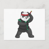 Panda als Ninja in verkleedkostuum Briefkaart (Voorkant)