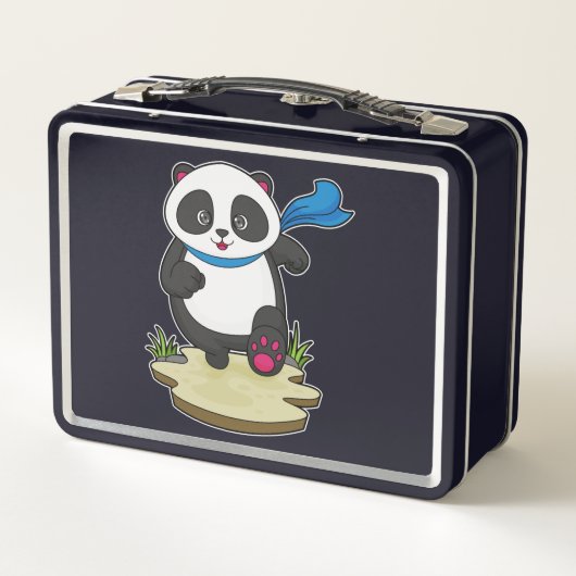 Panda als Runner met Scarf (Achterkant)