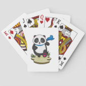 Panda als Runner met Scarf Pokerkaarten (Achterkant)