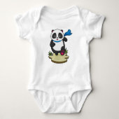 Panda als Runner met Scarf Romper (Voorkant)
