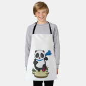 Panda als Runner met Scarf Schort (Gedragen)