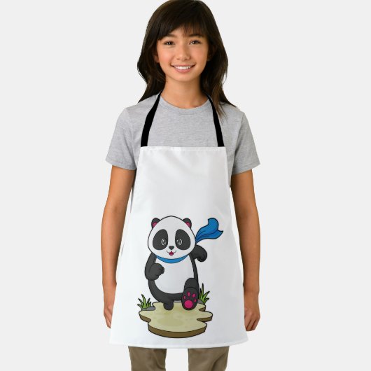 Panda als Runner met Scarf Schort (Insitu)