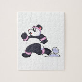 Panda als Runner op Running Legpuzzel (Verticaal)
