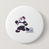 Panda als Runner op Running Ronde Button 7,6 Cm (Voorkant)